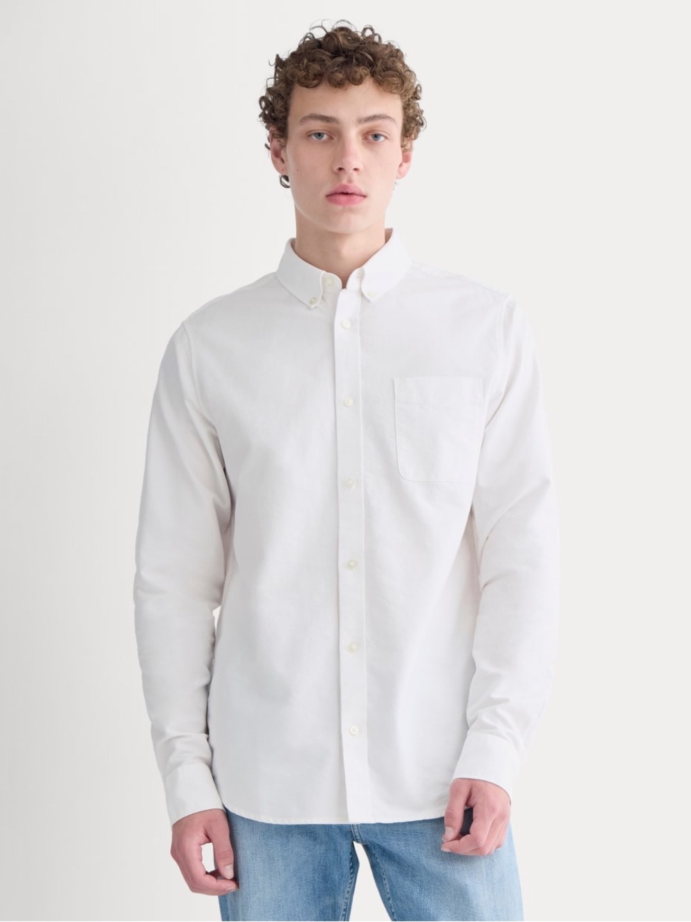 NWT Everlane the classic Oxford shirt organic cotton white long sleeve collared